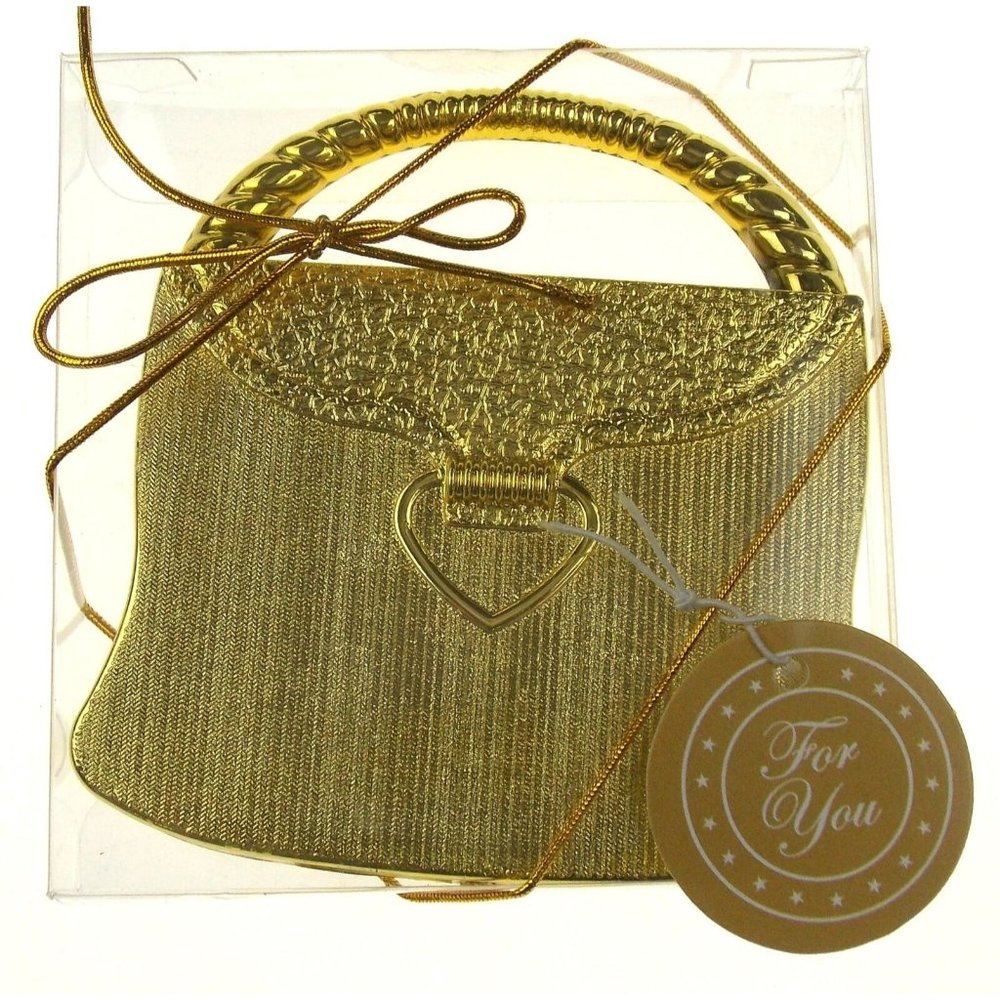 Fashioncraft 5968 Gold Purse Compact Mirror Wholesale Lot 20 Women Favor Gift